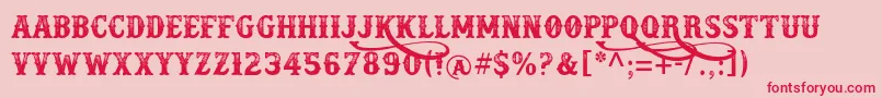 Docktrin Font – Red Fonts on Pink Background