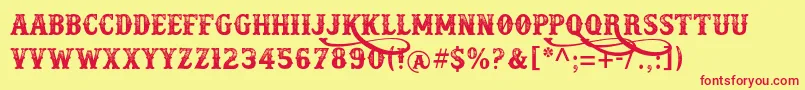 Docktrin Font – Red Fonts on Yellow Background