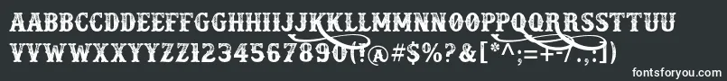 Docktrin Font – White Fonts on Black Background