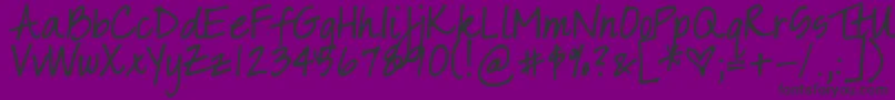 DjbSarahPrints Font – Black Fonts on Purple Background