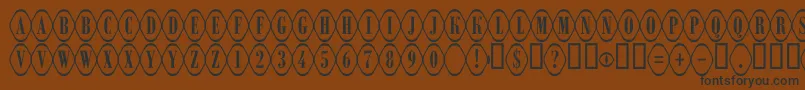 fuente ARombyrndotl – Fuentes Negras Sobre Fondo Marrón