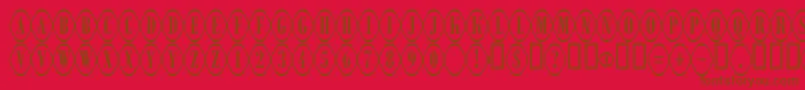 ARombyrndotl Font – Brown Fonts on Red Background