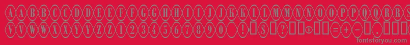 ARombyrndotl Font – Gray Fonts on Red Background