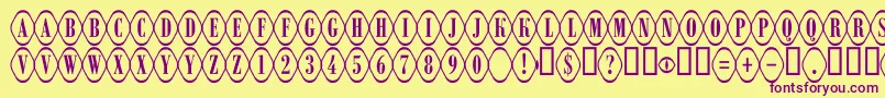 ARombyrndotl Font – Purple Fonts on Yellow Background