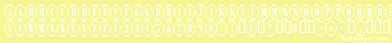 ARombyrndotl Font – White Fonts on Yellow Background