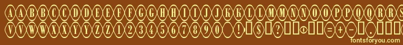 Police ARombyrndotl – polices jaunes sur fond brun