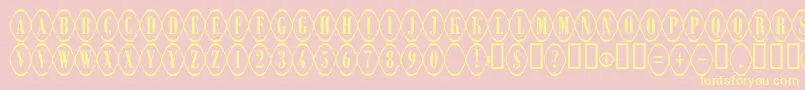 fuente ARombyrndotl – Fuentes Amarillas Sobre Fondo Rosa