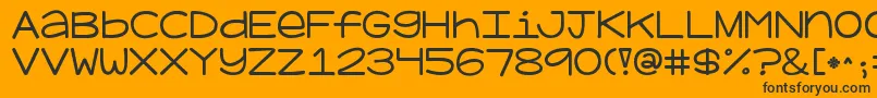 Kgadiposeunicase Font – Black Fonts on Orange Background