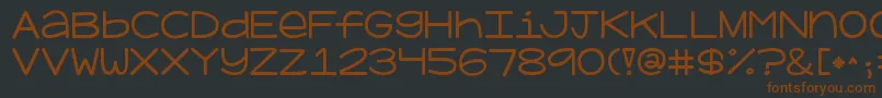 Шрифт Kgadiposeunicase – коричневые шрифты на чёрном фоне