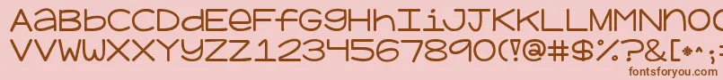 Kgadiposeunicase Font – Brown Fonts on Pink Background