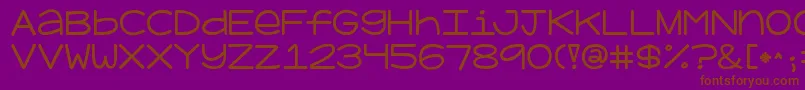 Kgadiposeunicase Font – Brown Fonts on Purple Background