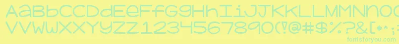 Kgadiposeunicase Font – Green Fonts on Yellow Background