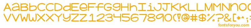 Kgadiposeunicase Font – Orange Fonts on White Background