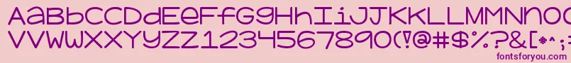 Kgadiposeunicase Font – Purple Fonts on Pink Background