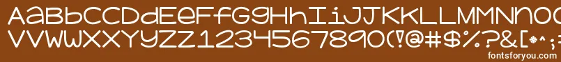 Kgadiposeunicase Font – White Fonts on Brown Background