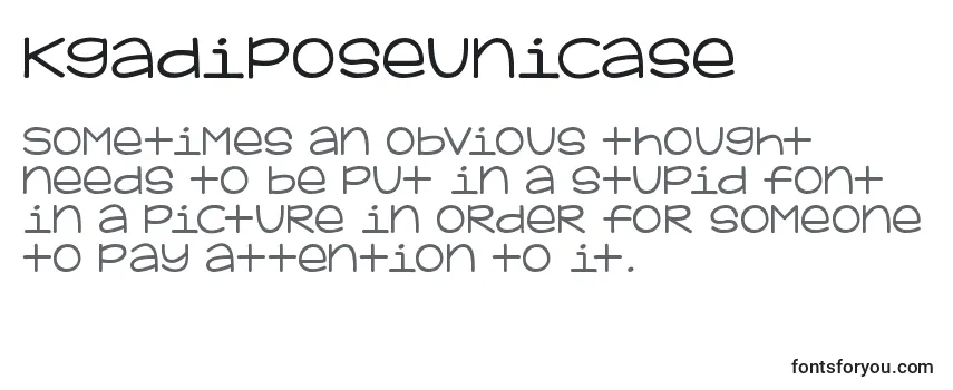 Review of the Kgadiposeunicase Font