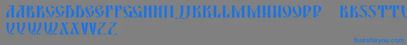 Yermak Font – Blue Fonts on Gray Background