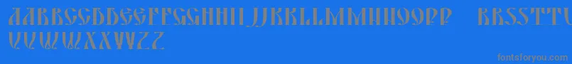 Yermak Font – Gray Fonts on Blue Background