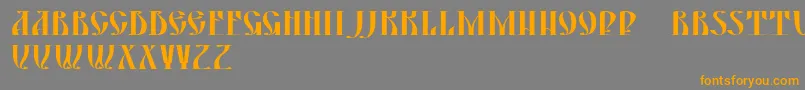 Yermak Font – Orange Fonts on Gray Background