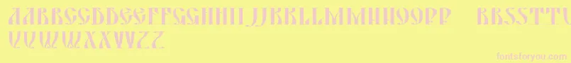 Yermak Font – Pink Fonts on Yellow Background