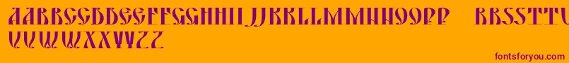 Yermak Font – Purple Fonts on Orange Background