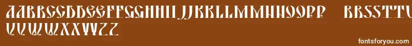 フォントYermak – 茶色の背景に白い文字