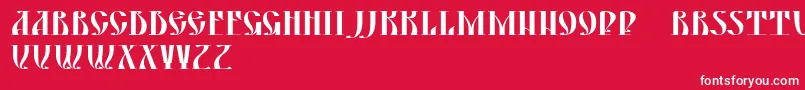 フォントYermak – 赤い背景に白い文字