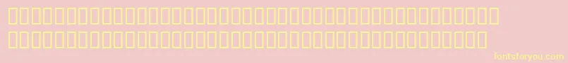 TexcatlinObliquesh Font – Yellow Fonts on Pink Background