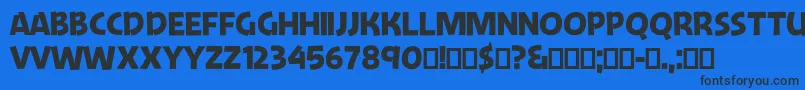 Шрифт JengleJungallery – чёрные шрифты на синем фоне