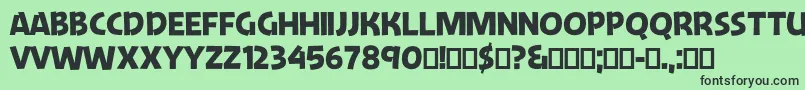 JengleJungallery Font – Black Fonts on Green Background
