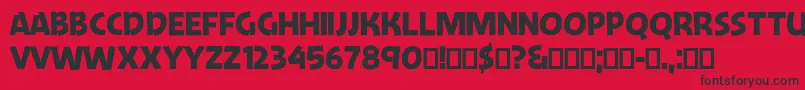 JengleJungallery Font – Black Fonts on Red Background