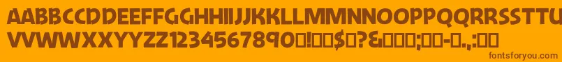 JengleJungallery Font – Brown Fonts on Orange Background