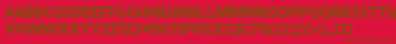 JengleJungallery Font – Brown Fonts on Red Background