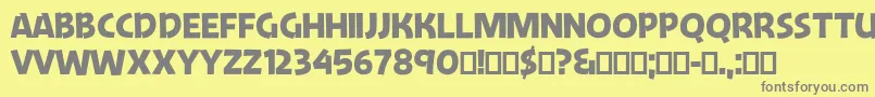 JengleJungallery Font – Gray Fonts on Yellow Background