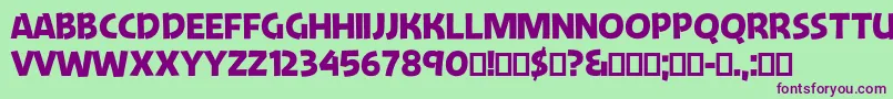 JengleJungallery Font – Purple Fonts on Green Background