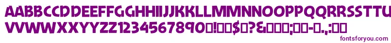 JengleJungallery Font – Purple Fonts on White Background