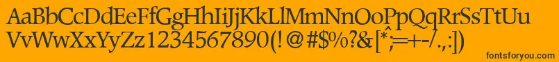 PoempopularRegular Font – Black Fonts on Orange Background