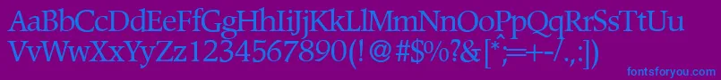 PoempopularRegular Font – Blue Fonts on Purple Background