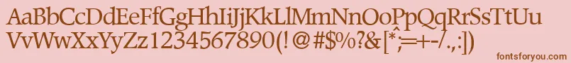 fuente PoempopularRegular – Fuentes Marrones Sobre Fondo Rosa