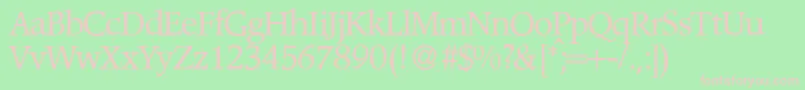 PoempopularRegular Font – Pink Fonts on Green Background