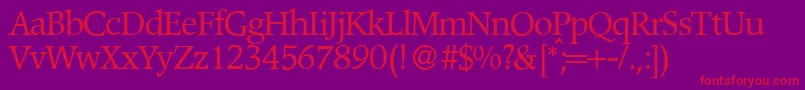 PoempopularRegular Font – Red Fonts on Purple Background