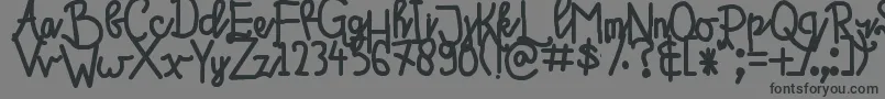 フォントSahidzScript – 黒い文字の灰色の背景