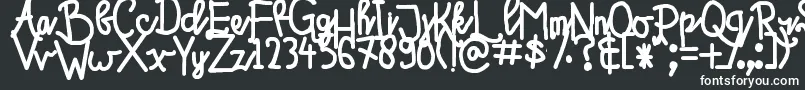 SahidzScript-Schriftart – Weiße Schriften auf schwarzem Hintergrund