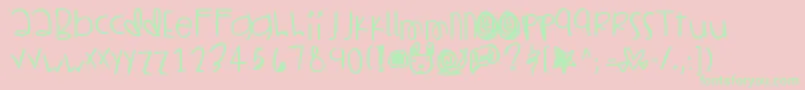 Smoothoperator Font – Green Fonts on Pink Background