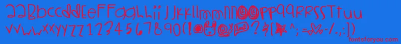 Smoothoperator Font – Red Fonts on Blue Background