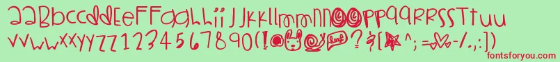 Smoothoperator Font – Red Fonts on Green Background