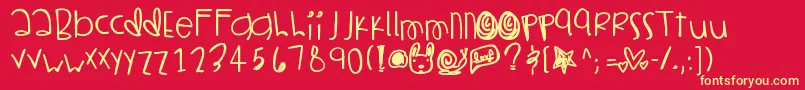 Smoothoperator Font – Yellow Fonts on Red Background