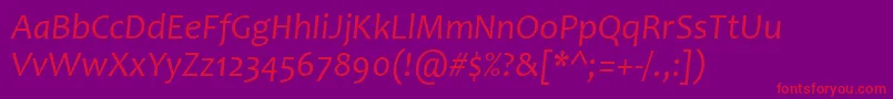 CandaraItalic Font – Red Fonts on Purple Background