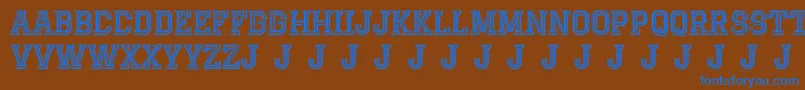 AlterdecoJackrunner Font – Blue Fonts on Brown Background