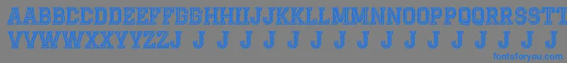 AlterdecoJackrunner Font – Blue Fonts on Gray Background